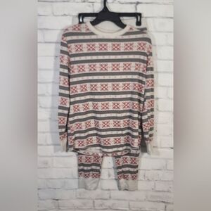 Stars Above Snowflake Striped Pajamas, Med 🐾